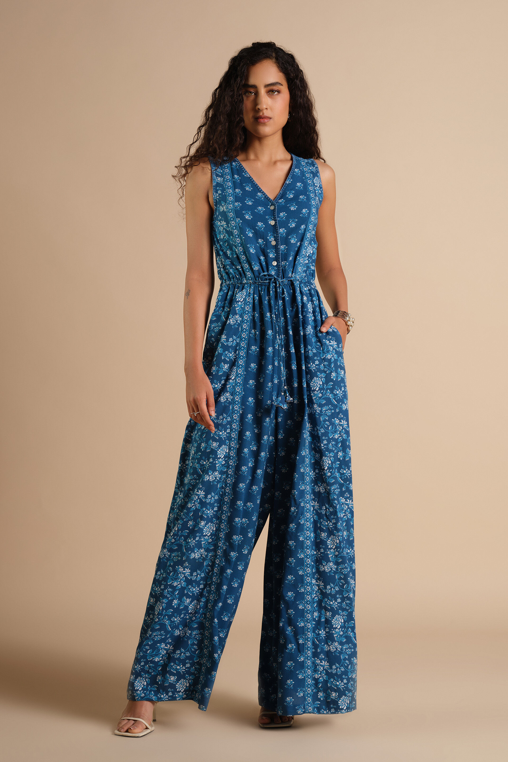 Blue Bahar Jumpsuit, Blue, image 2
